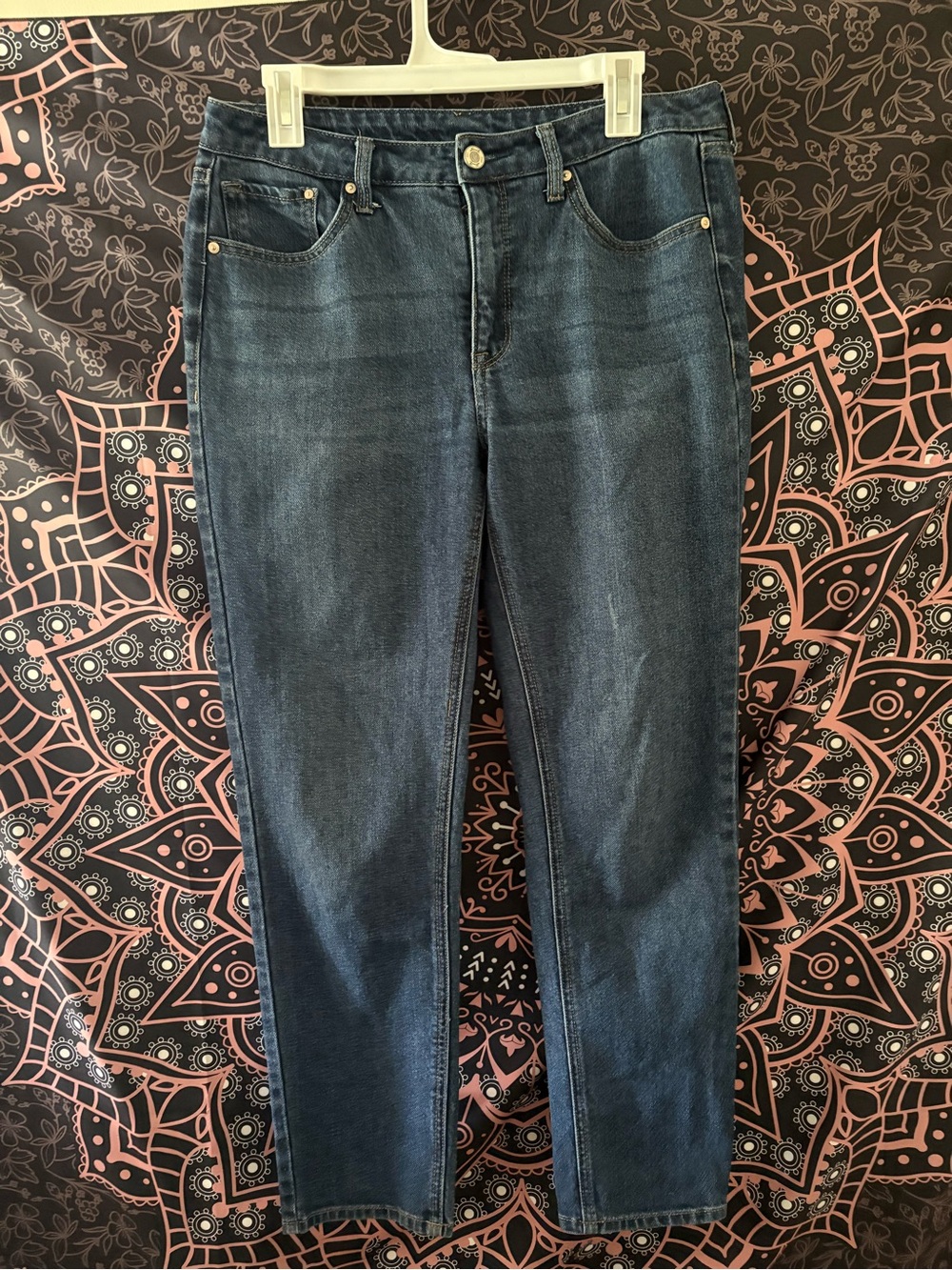 Seven7 Women's Dark Blue Skinny Stretch Jeans